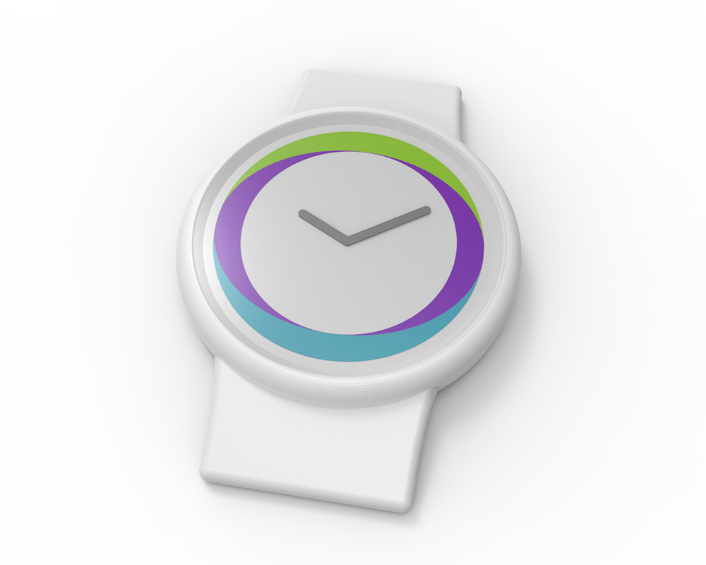 3D render of hybrid smartwatch